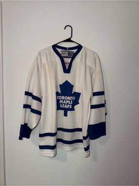 NHL CCM White and Blue Hockey Jersey